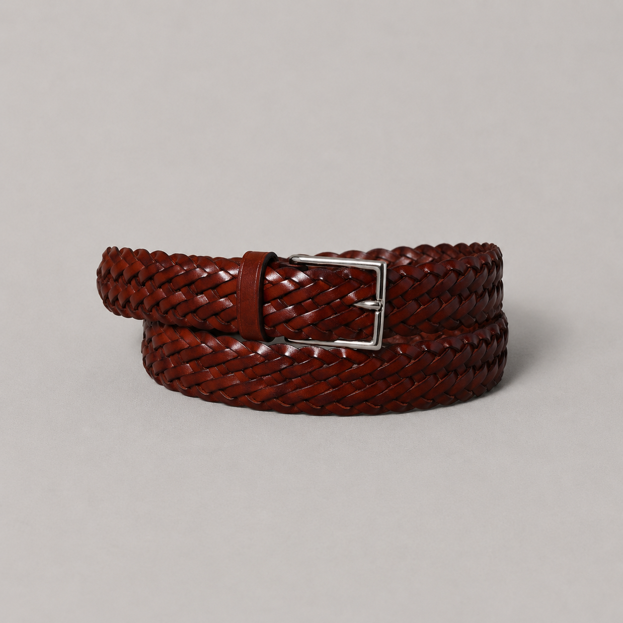 Braided Belt, Chestnut