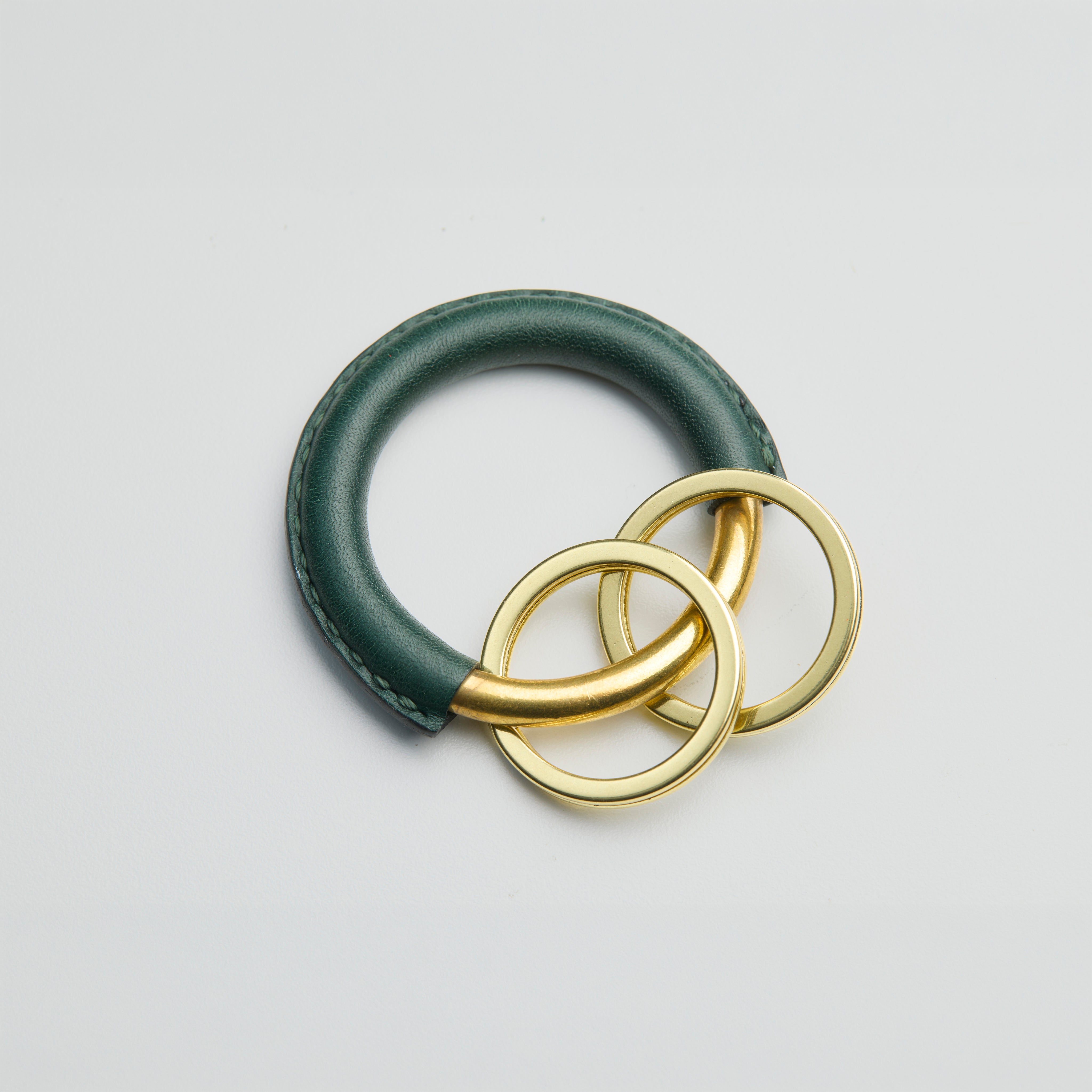 Full Moon key ring, Forest Green