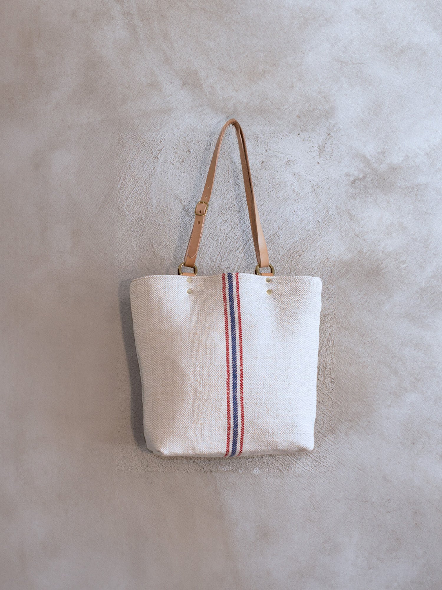 Copenhagen Tote in Red-and-Blue Mill Stripe