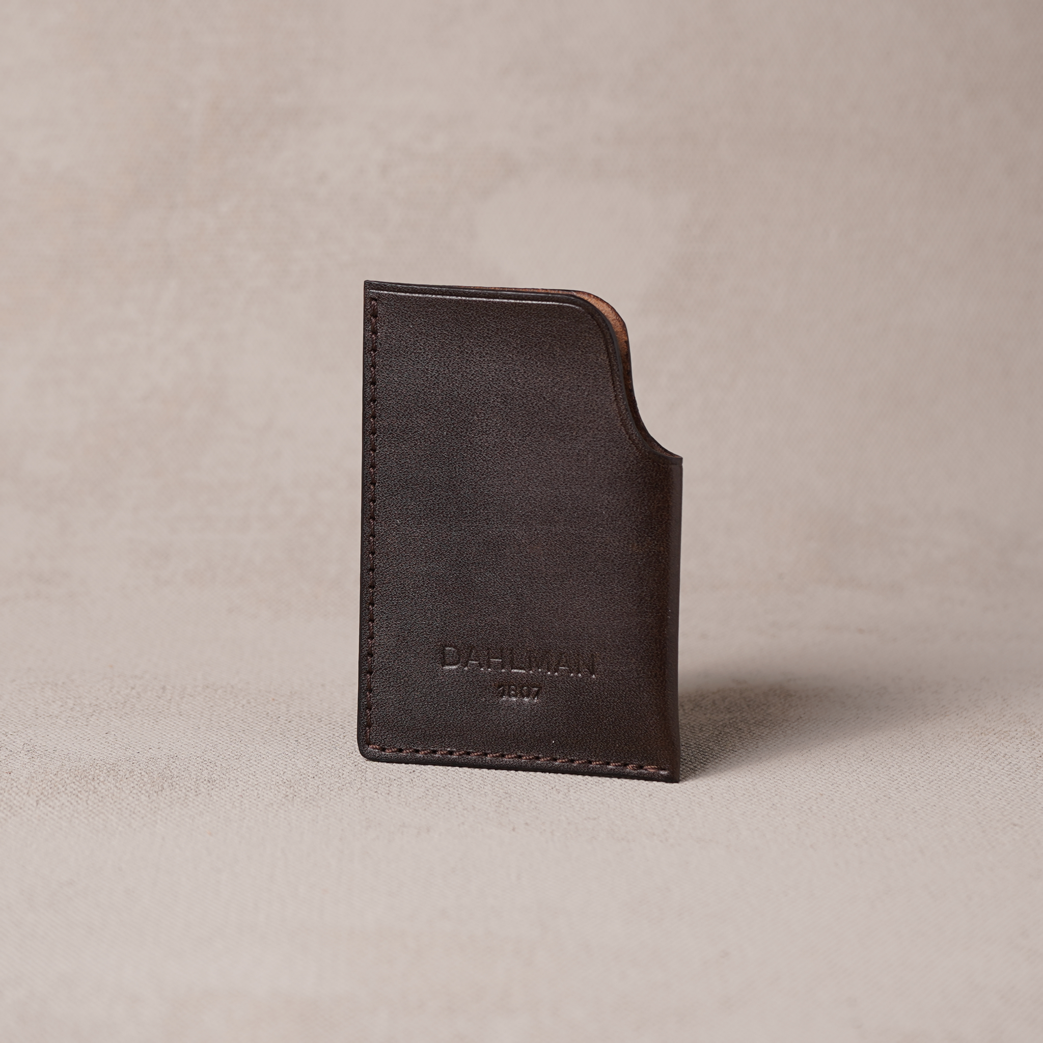 Folded Cardholder, Dark Brown