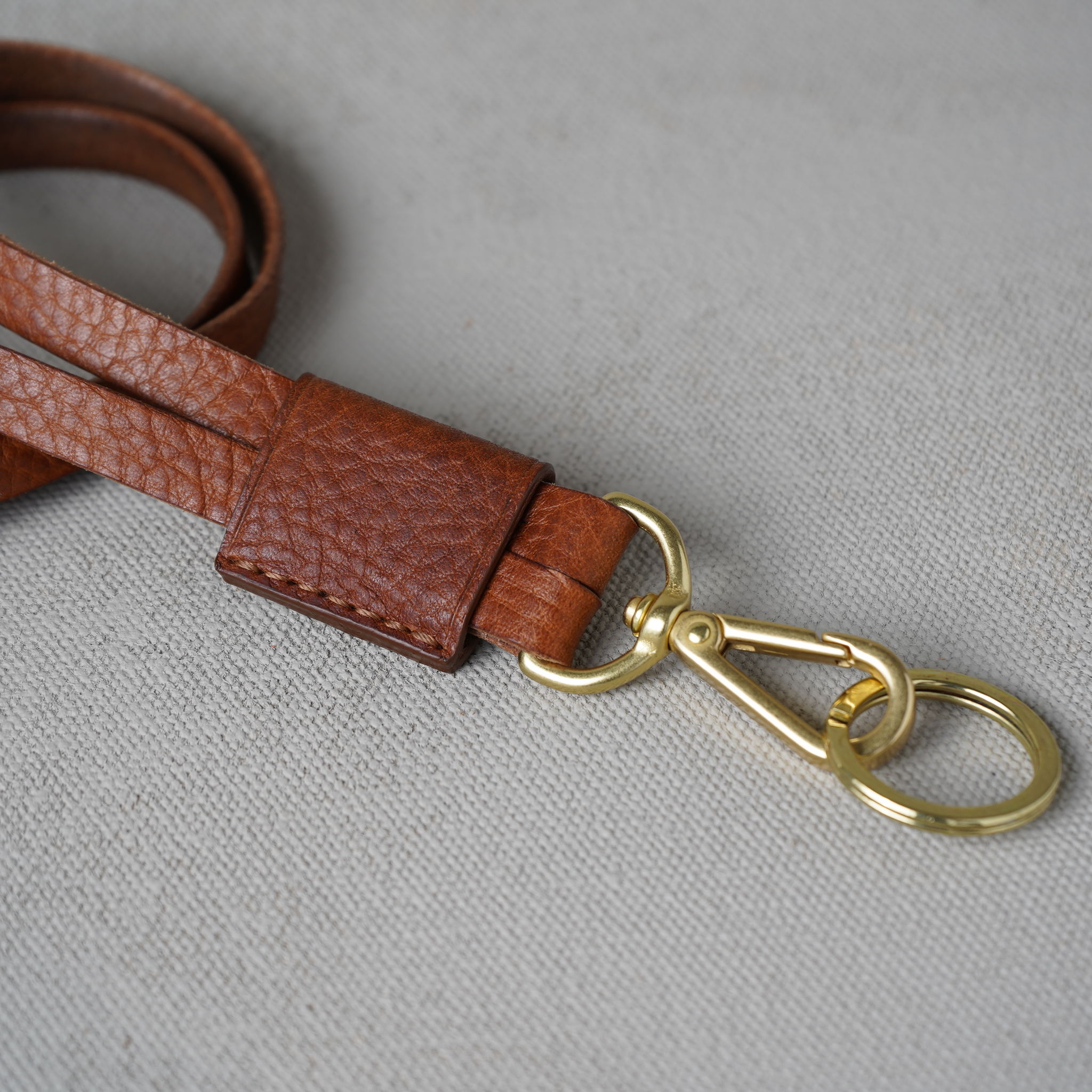 Key Hanger, Cognac and Brass