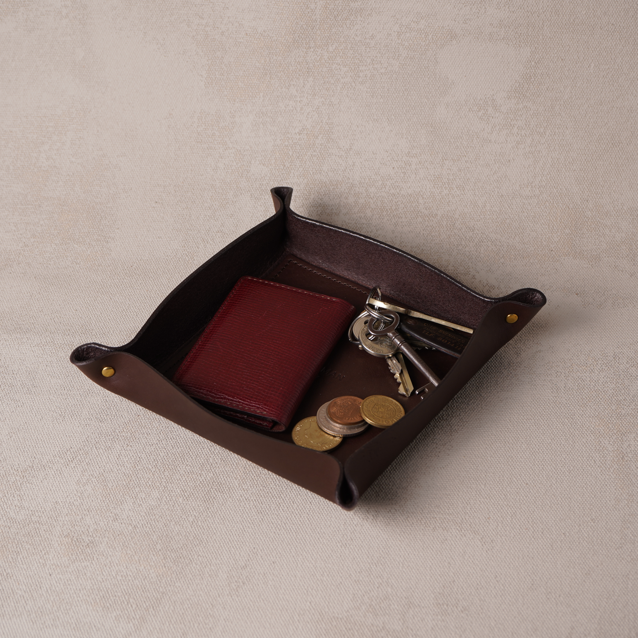 Small Valet Tray, Dark Brown