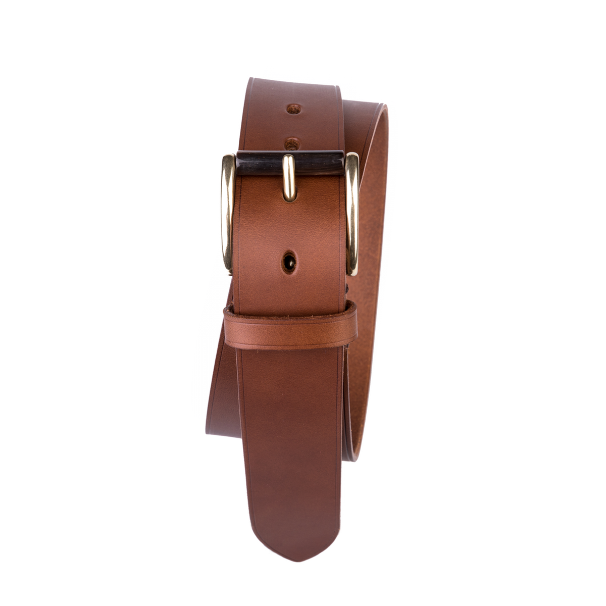 Tolbod spænde, Fullgrain læderbælte, Sort