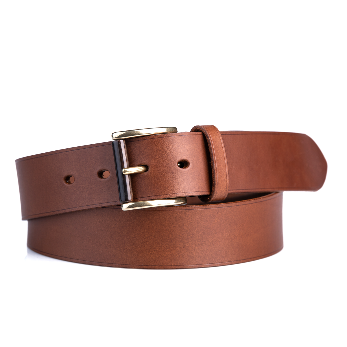 Tolbod spænde, Fullgrain læderbælte, Sort