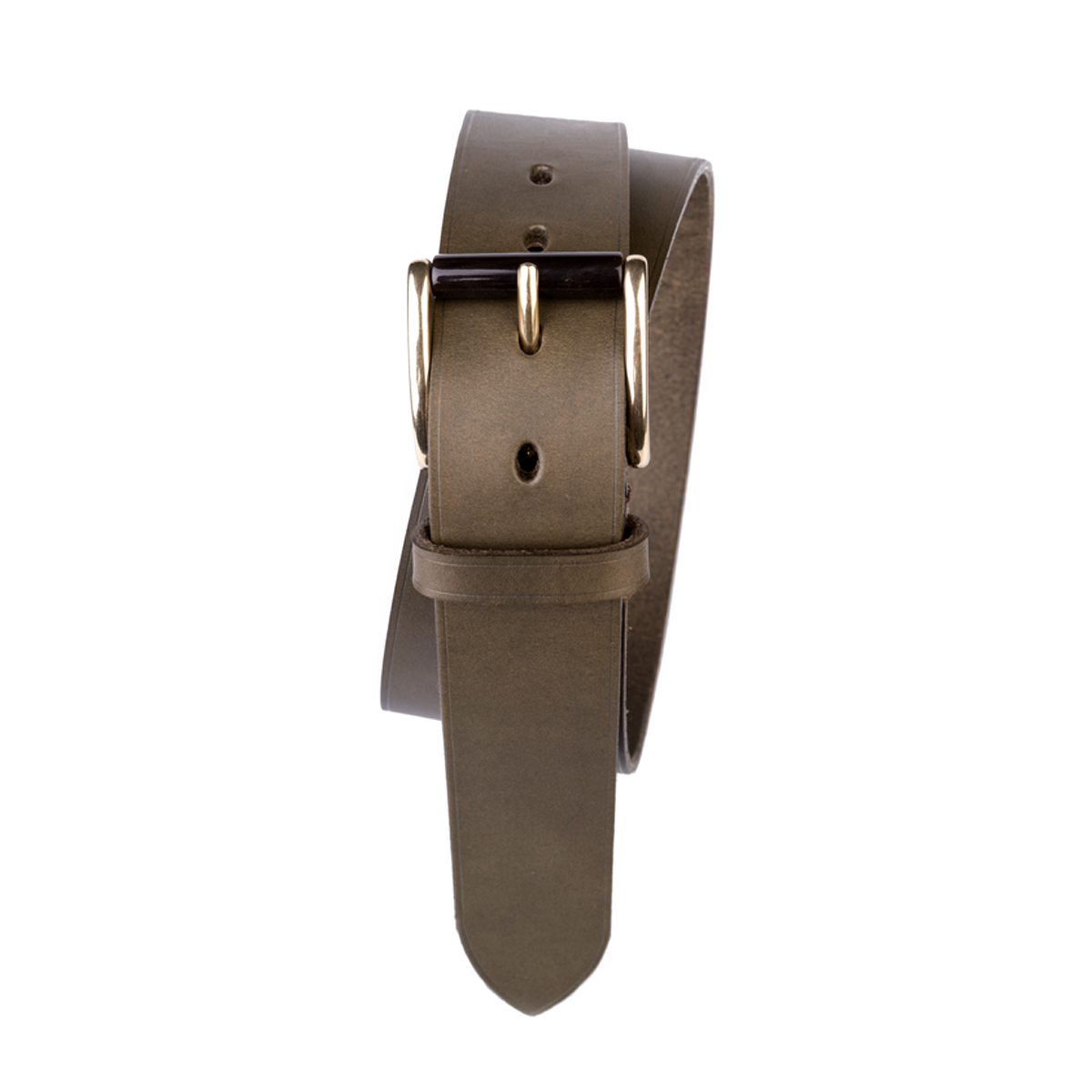 Tolbod spænde, Fullgrain læderbælte, Sort