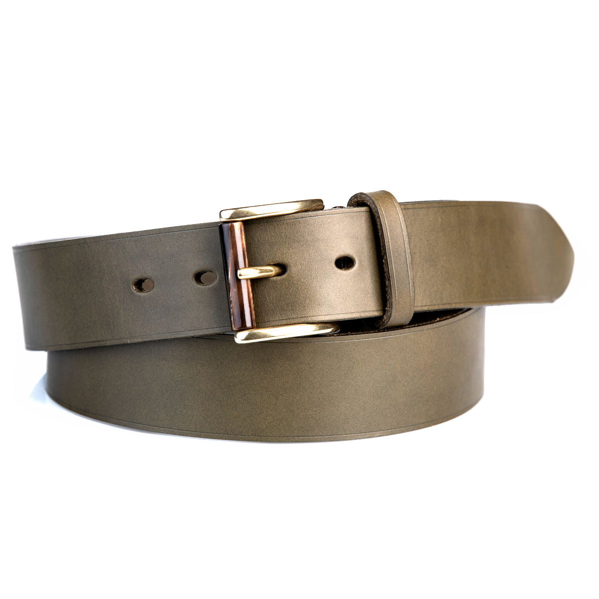 Tolbod spænde, Fullgrain læderbælte, Sort