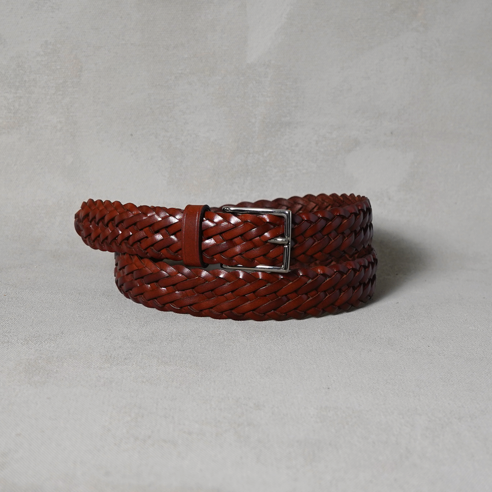 Braided Belt, Chestnut