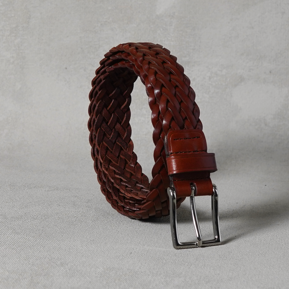 Braided Belt, Chestnut