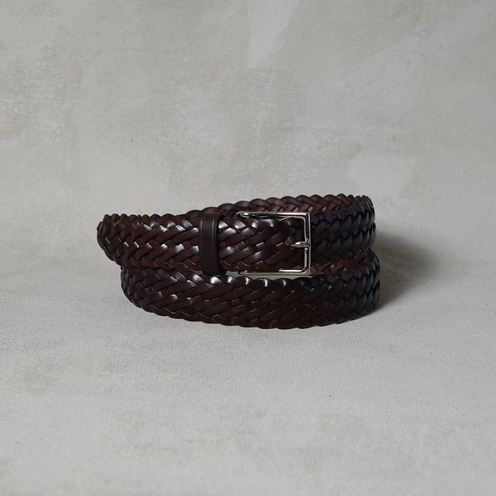 Braided Belt, Dark Brown