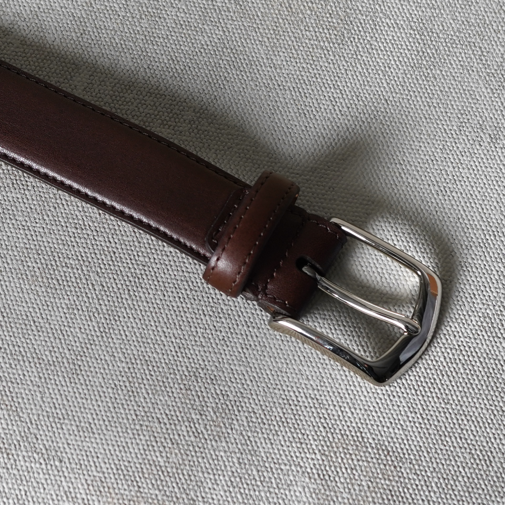 Layered Bremerholm Belt, Dark Brown