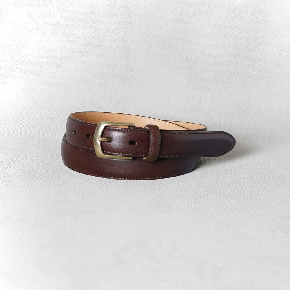 Layered Bremerholm Belt, Brown, Brass