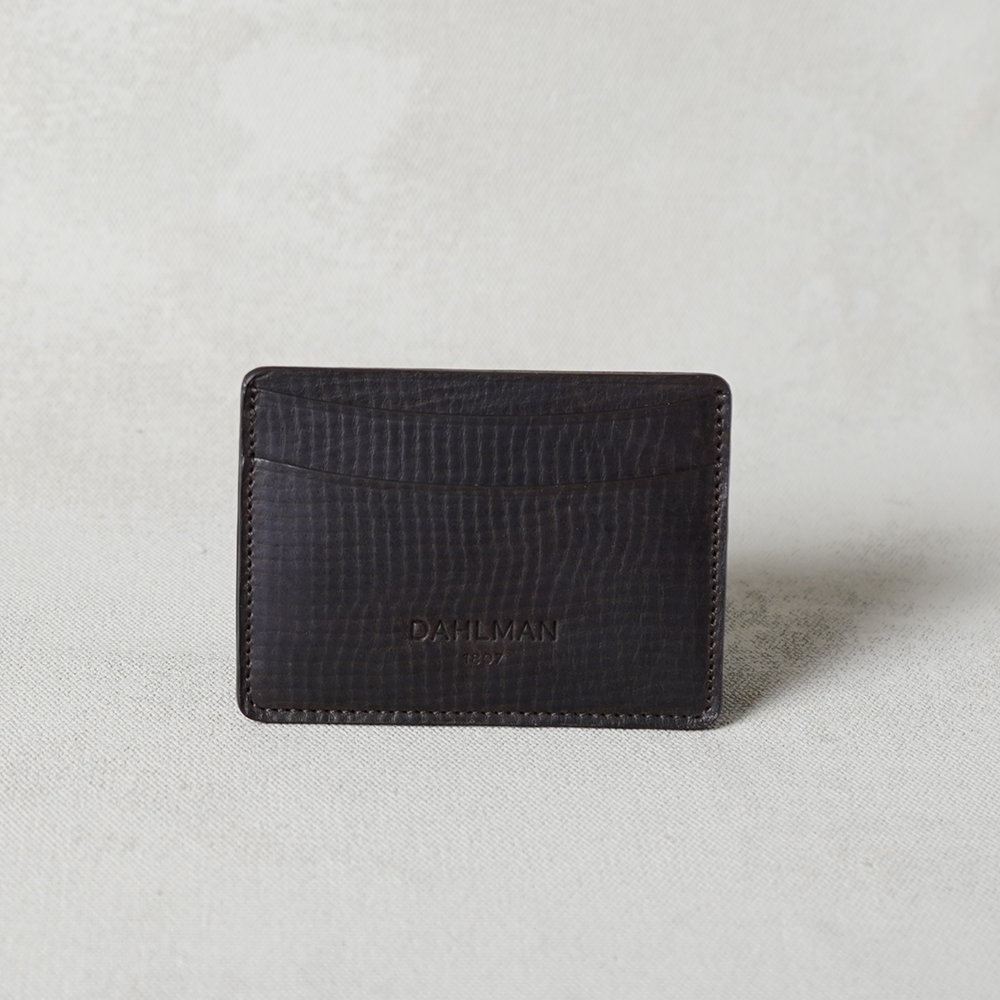 Dobbeltsidet læderkortholder, Mørkegrøn