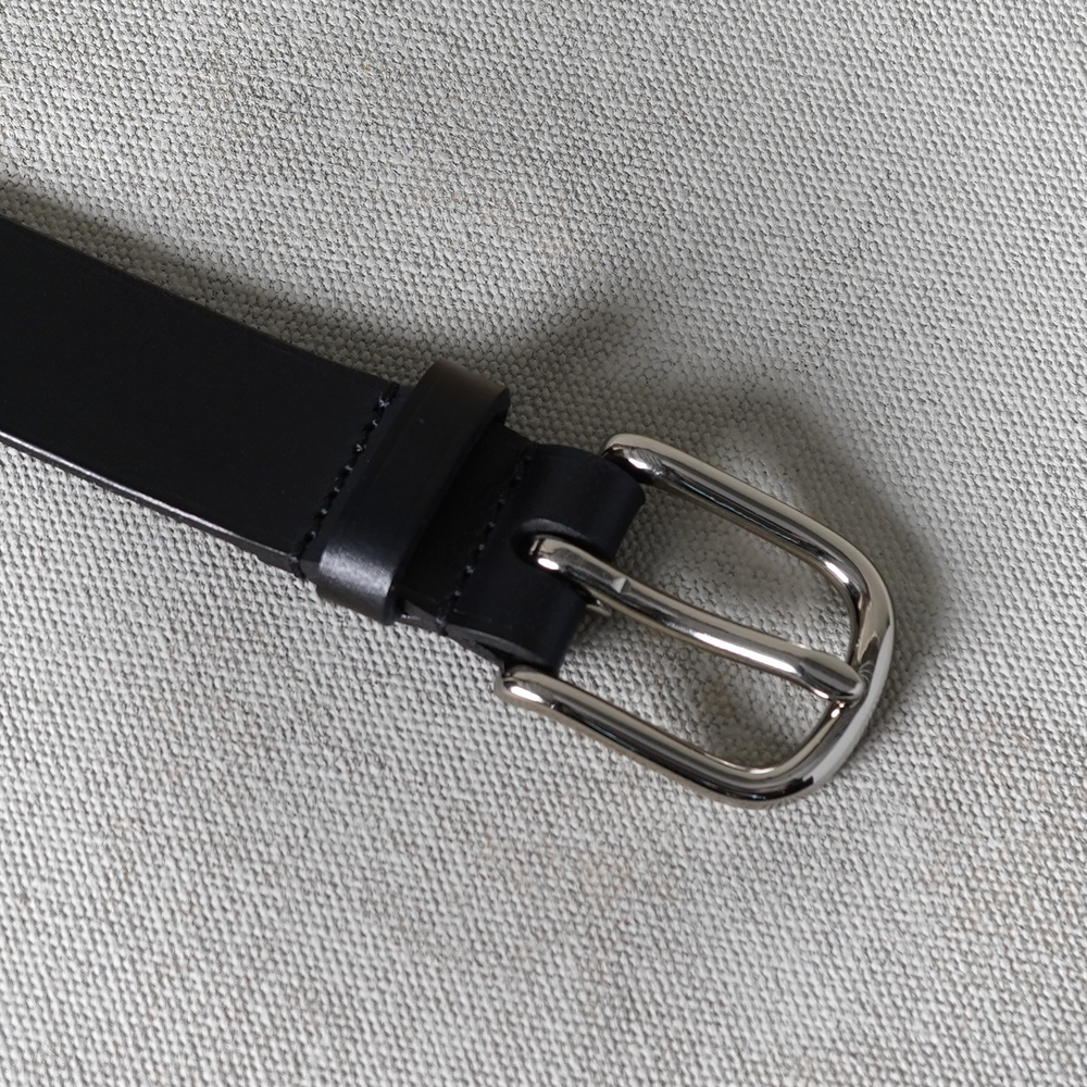 Harness buckle, Fullgrain Belt, Black