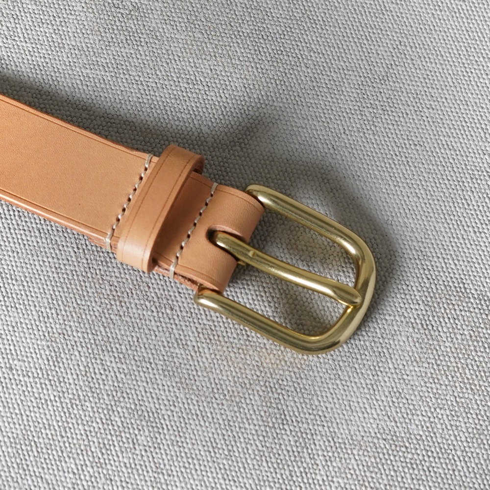 Harness buckle, Fullgrain Belt, Tan