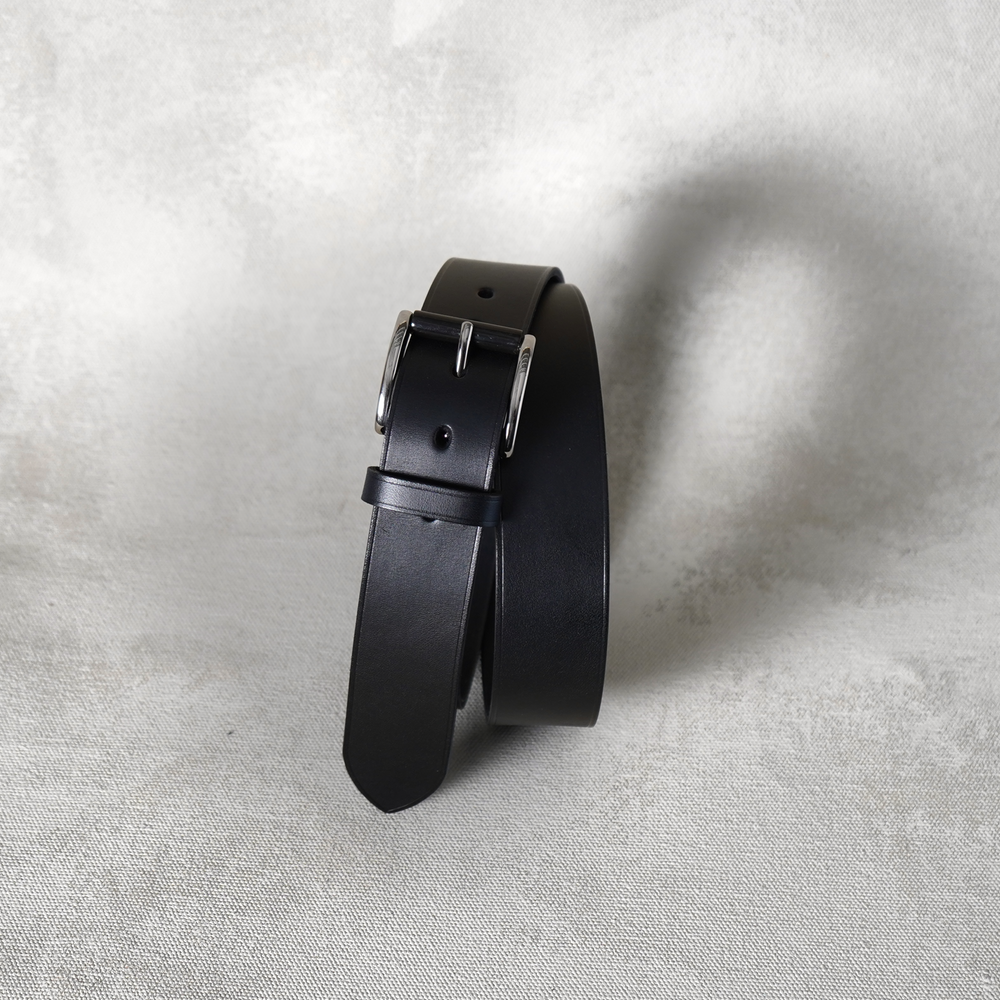 Tolbod Buckle, Fullgrain Belt, Black