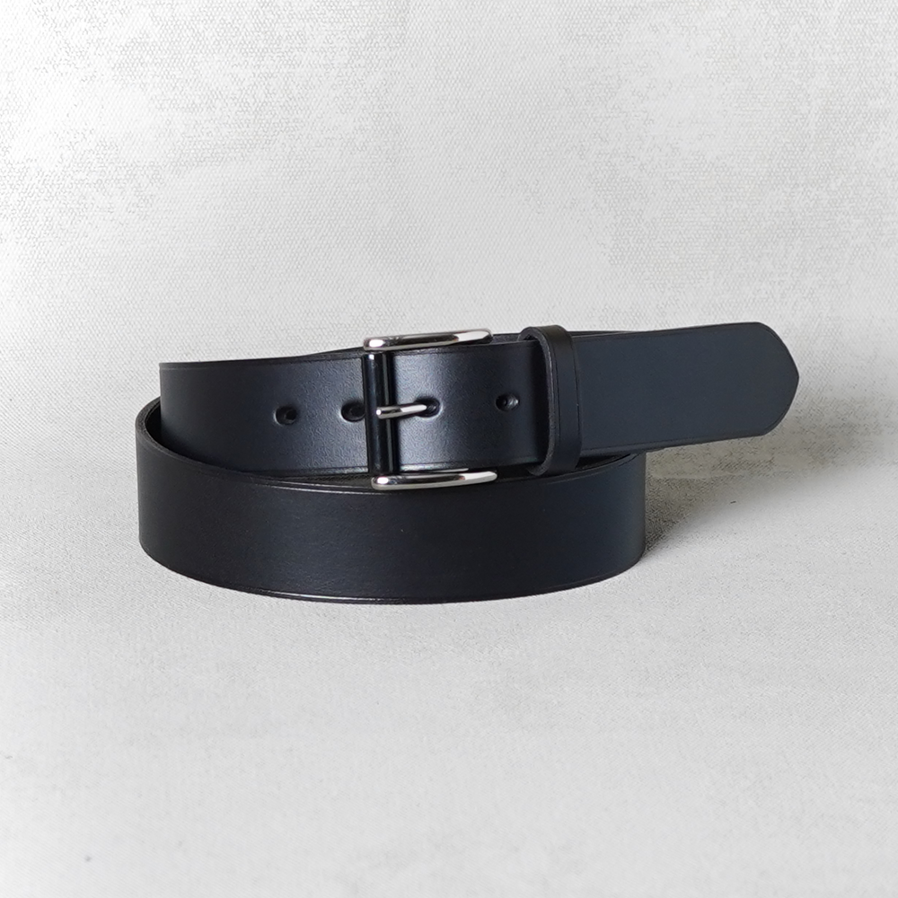 Tolbod Buckle, Fullgrain Belt, Black
