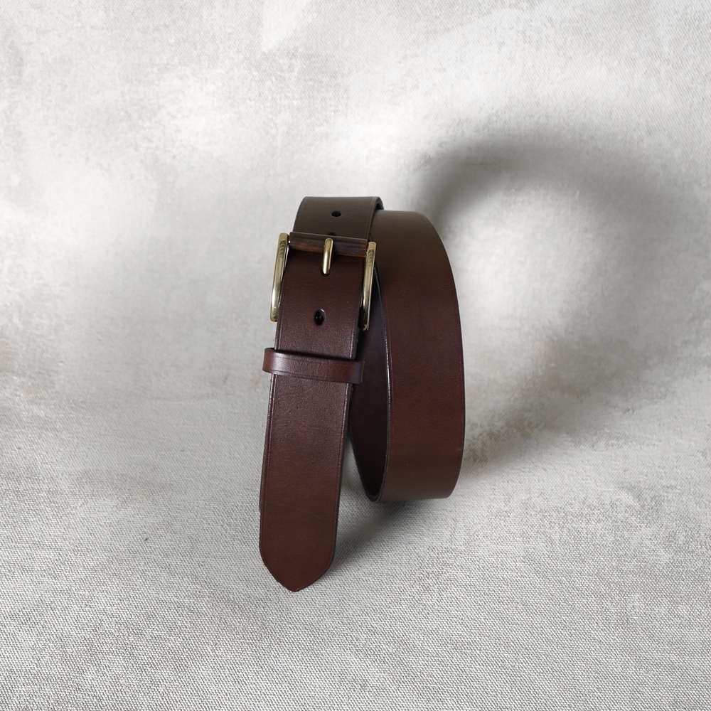 Tolbod Buckle, Fullgrain Belt, Dark Brown