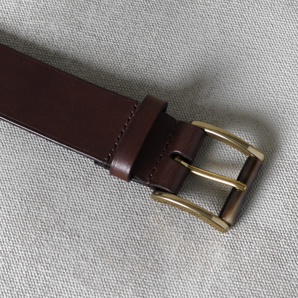 Tolbod Buckle, Fullgrain Belt, Dark Brown