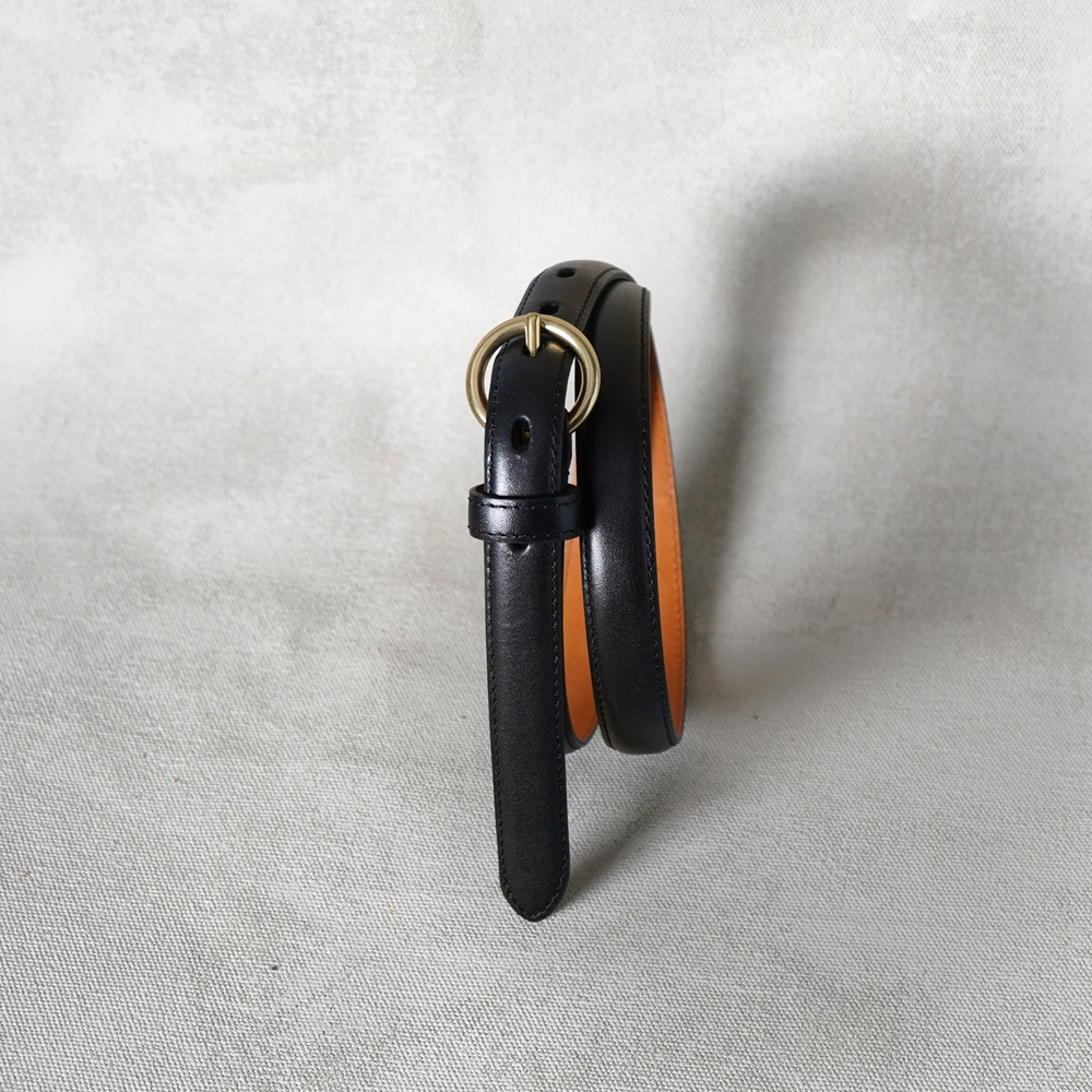 Lille Willemoes læderbælte, mørkebrun