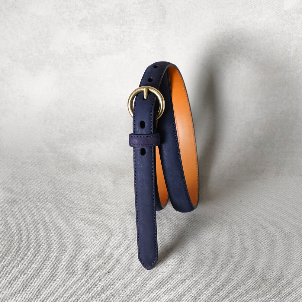 Lille Willemoes læderbælte, mørkebrun