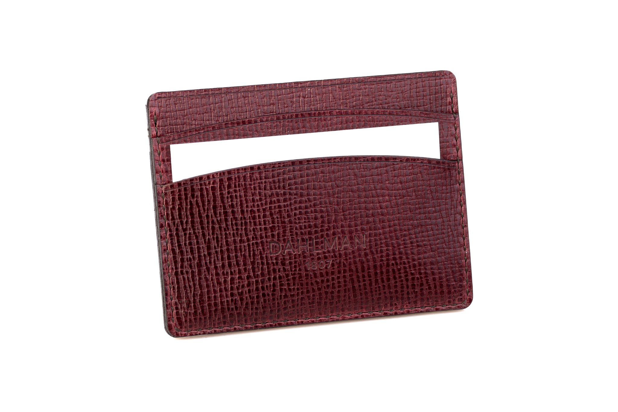 Dobbeltsidet læderkortholder, Mørkegrøn