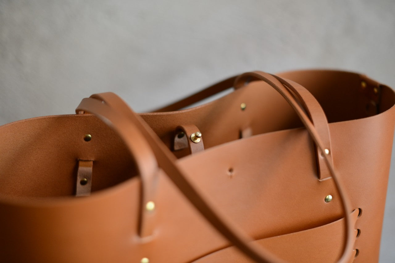 Large Braid Tote Bag, Cognac
