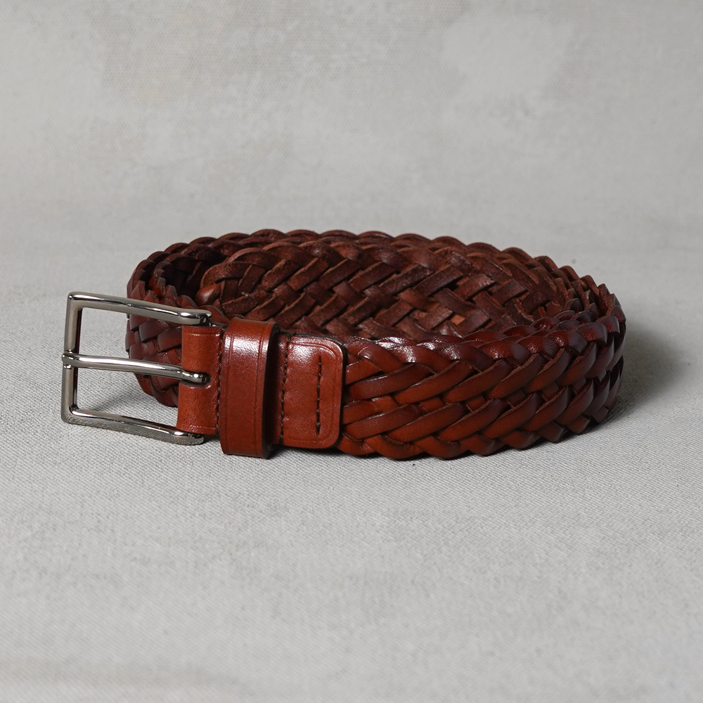 Braided Belt, Chestnut