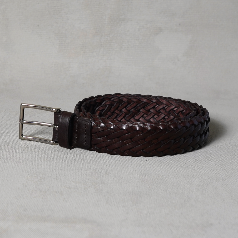 Braided Belt, Dark Brown
