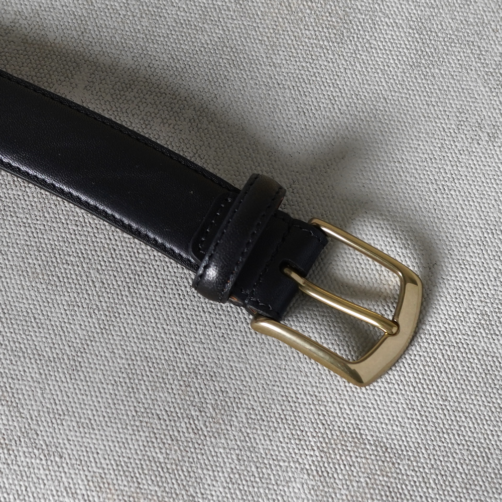 Layered Bremerholm Belt, Black, Brass