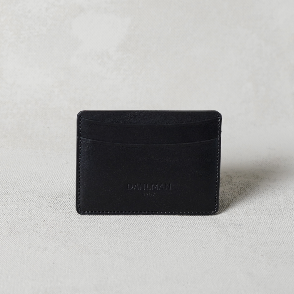 Dobbeltsidet læderkortholder, Sort