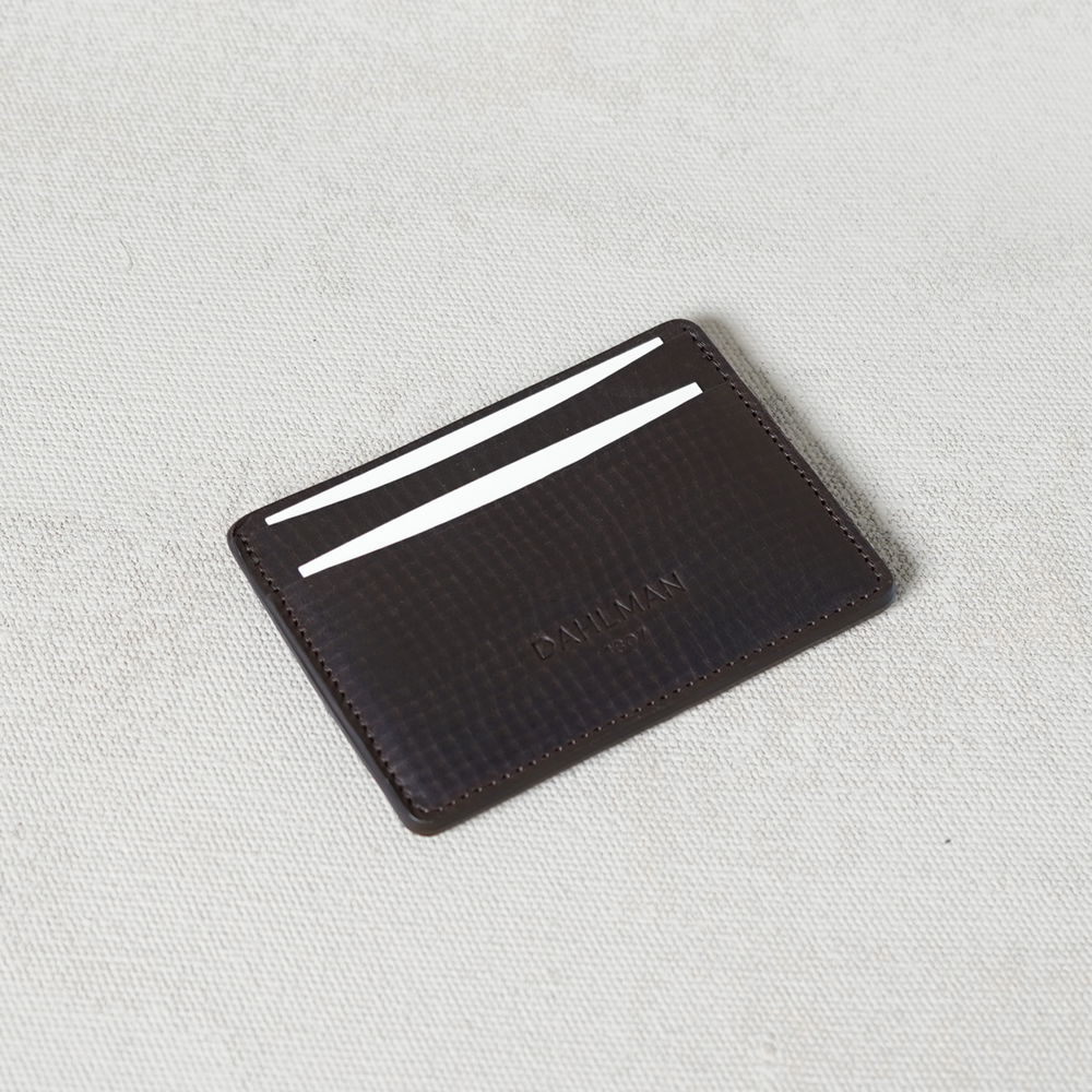 Dobbeltsidet læderkortholder, Mørkegrøn