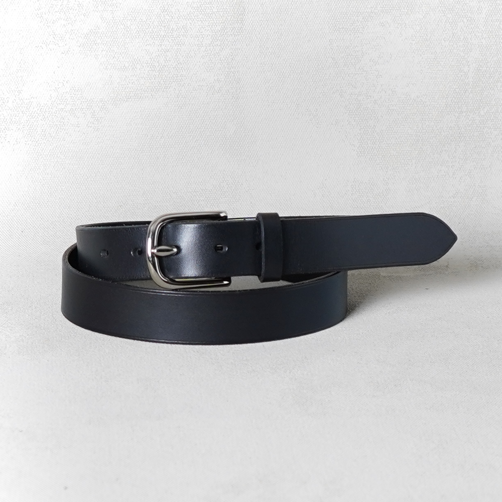 Harness buckle, Fullgrain Belt, Black